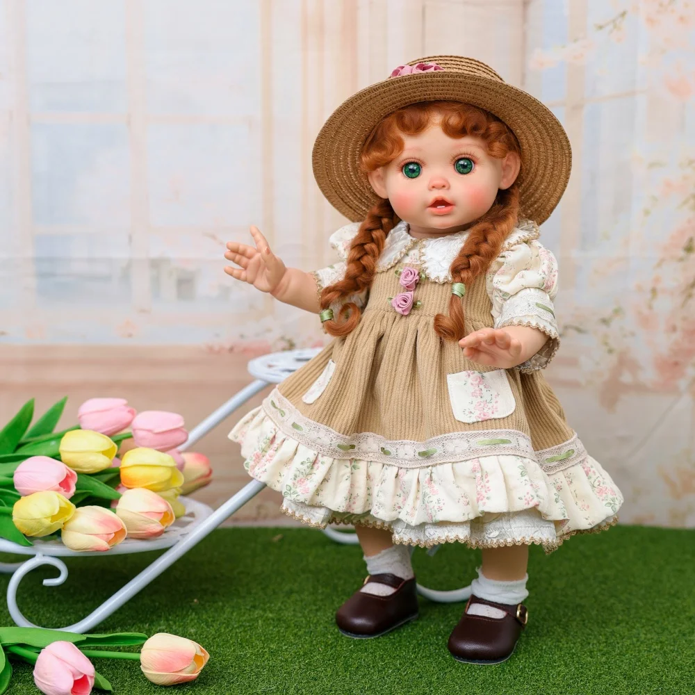 

Cloveray 18-дюймовая оригинальная реалистичная кукла реборн, виниловая кукла всего тела, реалистичная виниловая кукла ручной работы, высококачественная игрушка, подарок для ребенка