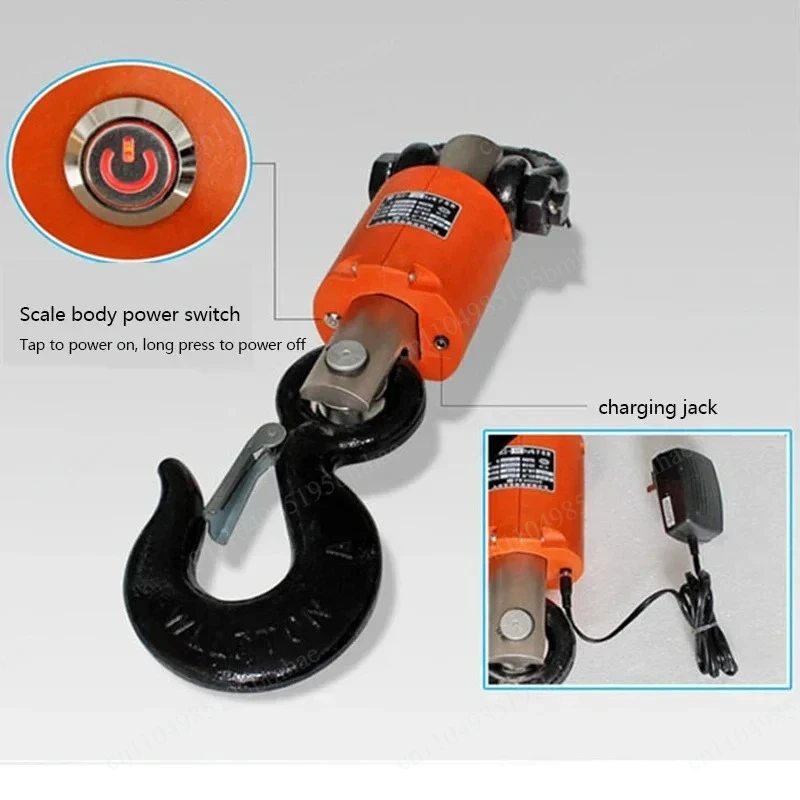 Small Electric 3T/ 5T/10T Wireless Electronic Crane Scale Wireless Printing Crane Scale Hook Called Driving Scale