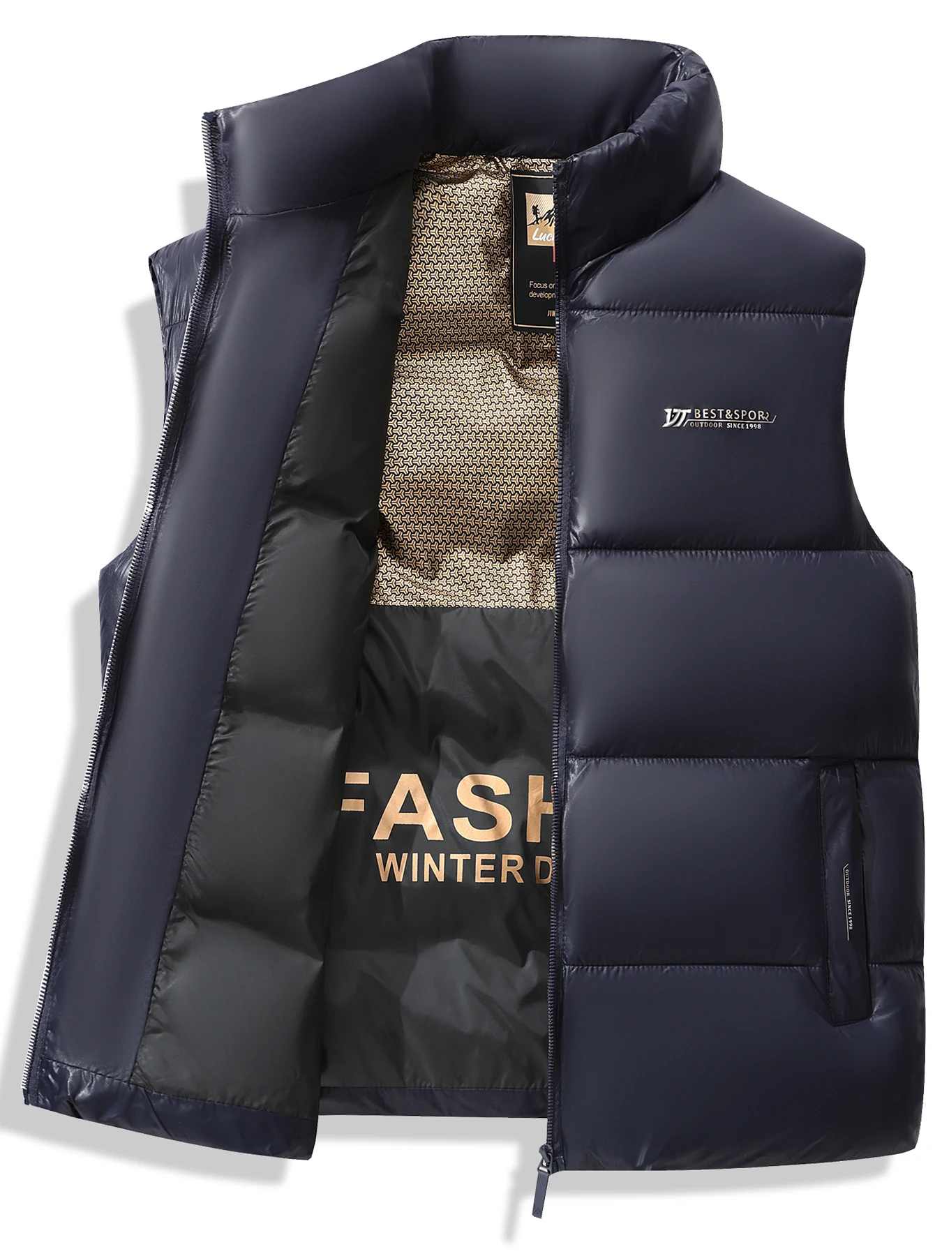 

2026 new men's cotton vest, warm and thick sleeveless cotton vest, casual sports outdoor men's clothing, shoulder cutting