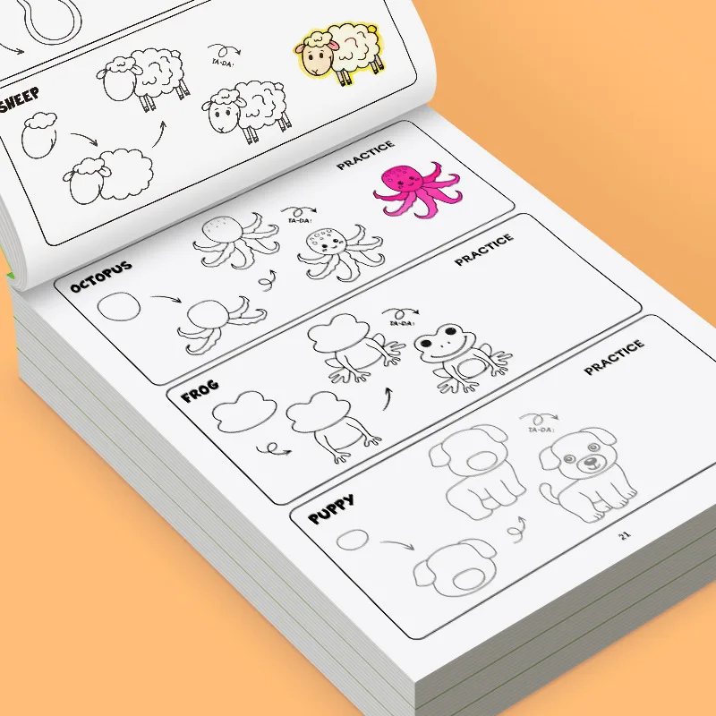 Step By Step Drawing Book Coloring Book Pattern Decomposition Teaches You How To Draw Early Education Puzzle Toys