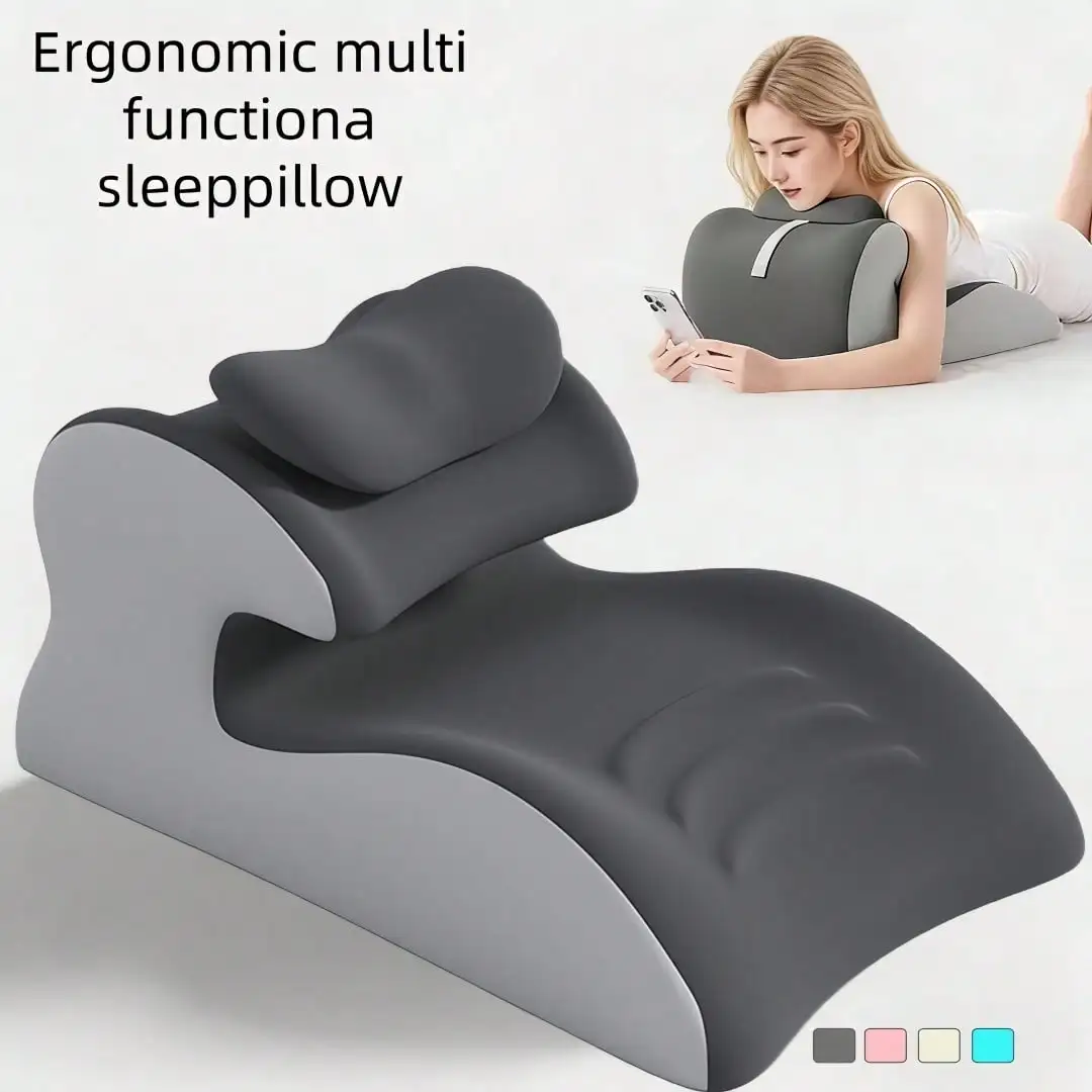 

Premium Multi-Purpose Sleep Pillow, Ergonomic Reclining Wedge Cushion For Back Support & Bed Relaxing