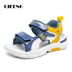 2025 sommer Jungen Weiche Sandalen Mode Kinder Schuhe Herbst Licht Cartoon Alias Flache Strand 4-12 Jahre Alte kinder Schuhe 12 jahre