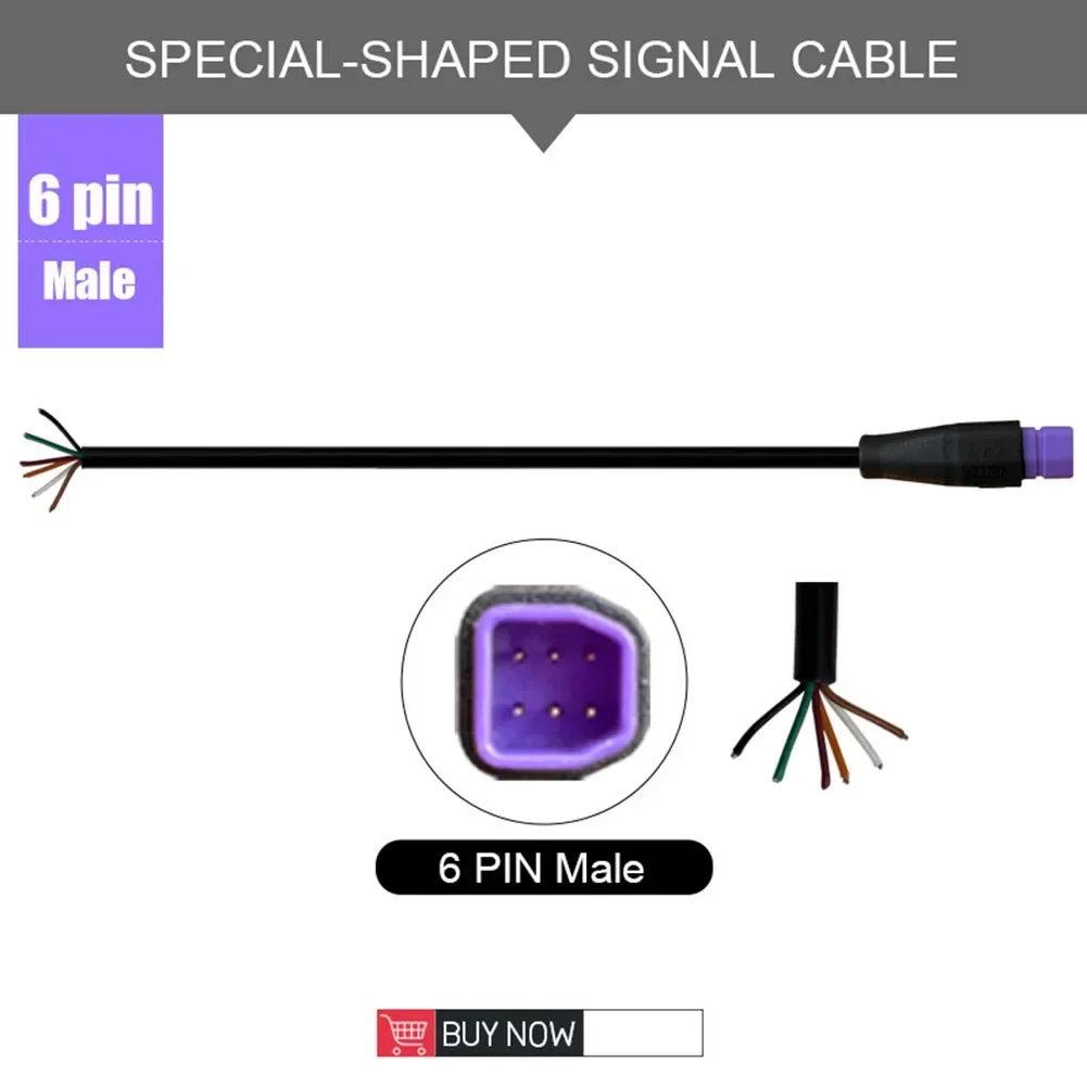 Julet Base Connector 2 3 4 5 6Pin Kabel Wasserdichter Stecker für Ebike Bafang Display Pin Optionales Kabel Ebike Zubehör