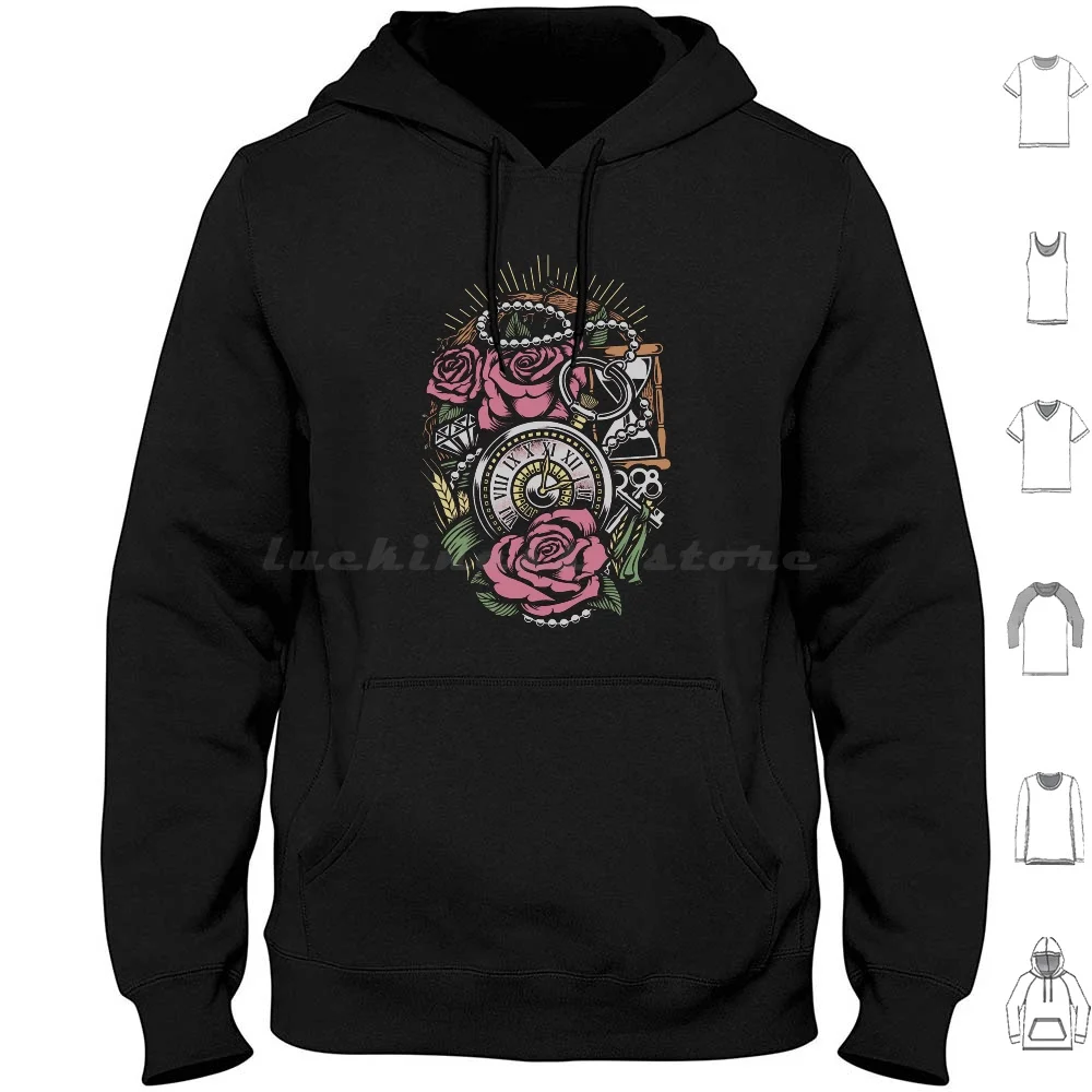 Precious Time-Illustration Hoodies Long Sleeve Once Upon A Time Precious Pat Benatar Time Is Precious Precious Time 5