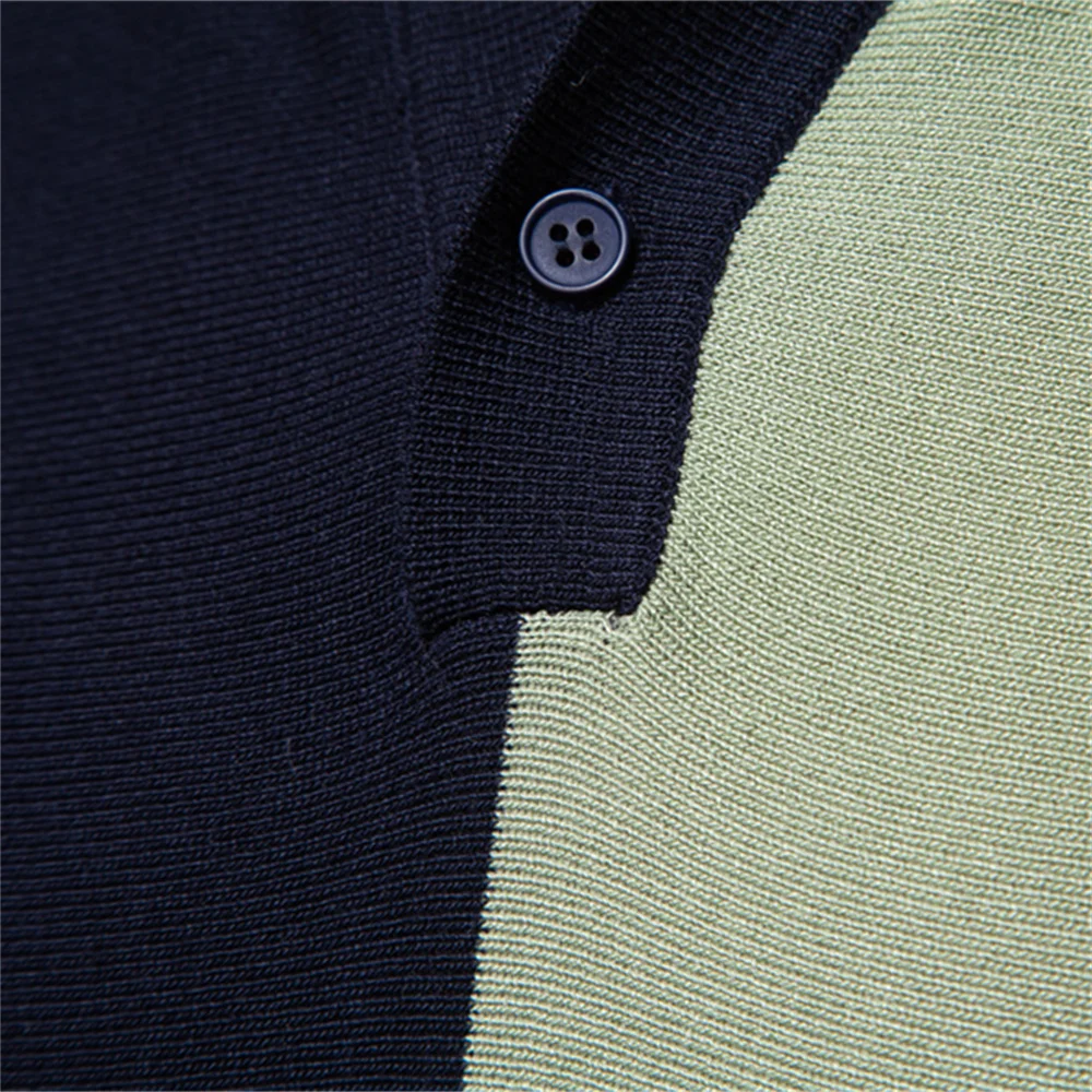 AIOPESON Brand Men\'s Striped Mesh Polo Shirt for High Quality Breathable Fabric Stylish Casual Male Polo Shirts ﻿