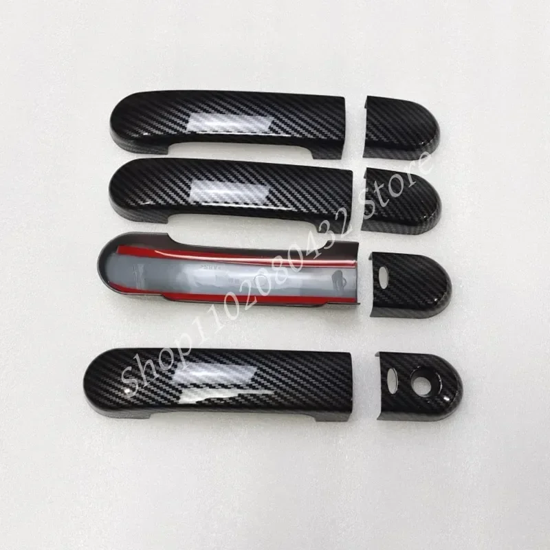 For 2005-2010 Nissan Versa Tiida Latio Carbon Fiber Chrome Car Door Handle Cover Decor Trim Styling Accessories