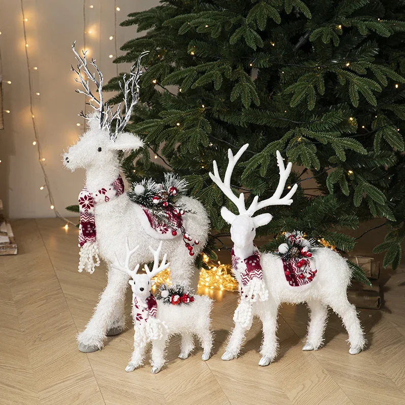 

New Christmas 80 Cm White Elk Decoration Christmas Decoration Living Room Bedroom Creative Decoration Home Furnishing Gift