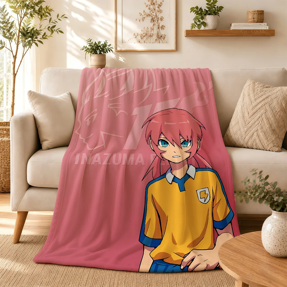 Anime I-Inazuma E-Eleven Blanket For Soft Warm Knee For Bedroom Living Room Bed Sofa Camping Picnic Office Gift