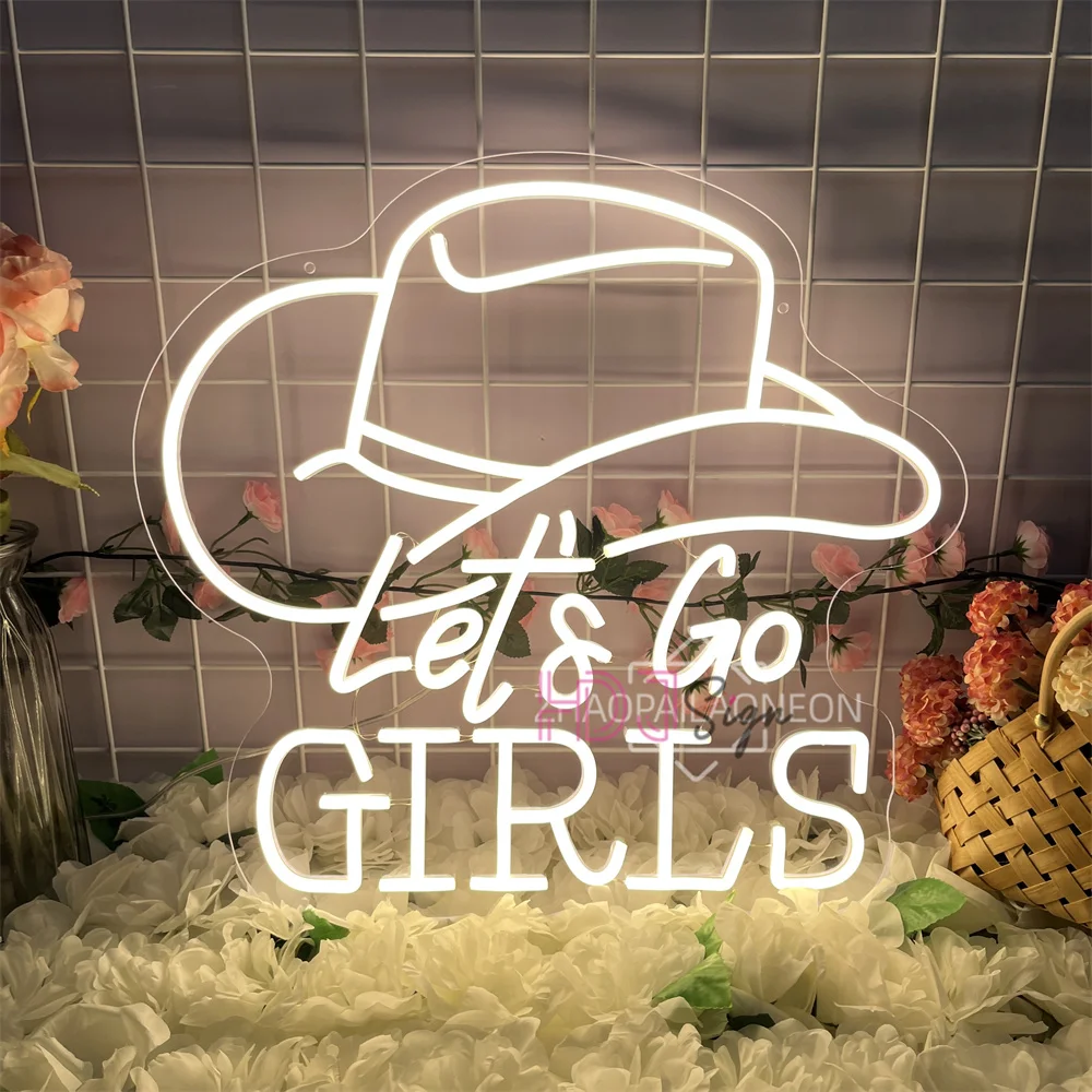

Let's go girls Neon Led Sign Shopping Mall Home Room Wall Decor Neon Light Clothing Store Bedroom Decoration LED Business lights