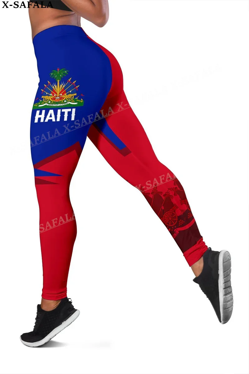 

Haiti Coat Of Arms Love Country Leggings 3D Print Women Yoga Girl Stretch GYM Slim High Waist Legging Summer Sports-1