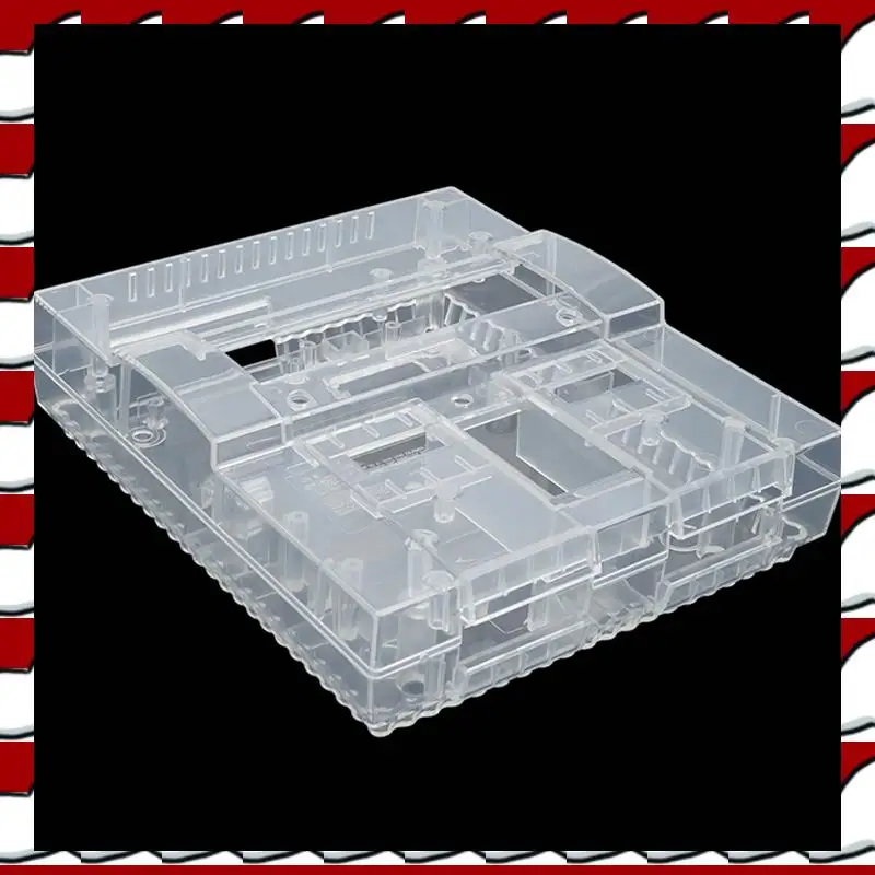 

T35C Replacement Case Transparent Shell For Nintendo SNES SFC US Version Retro Gaming Consoles Translucent Case Grey