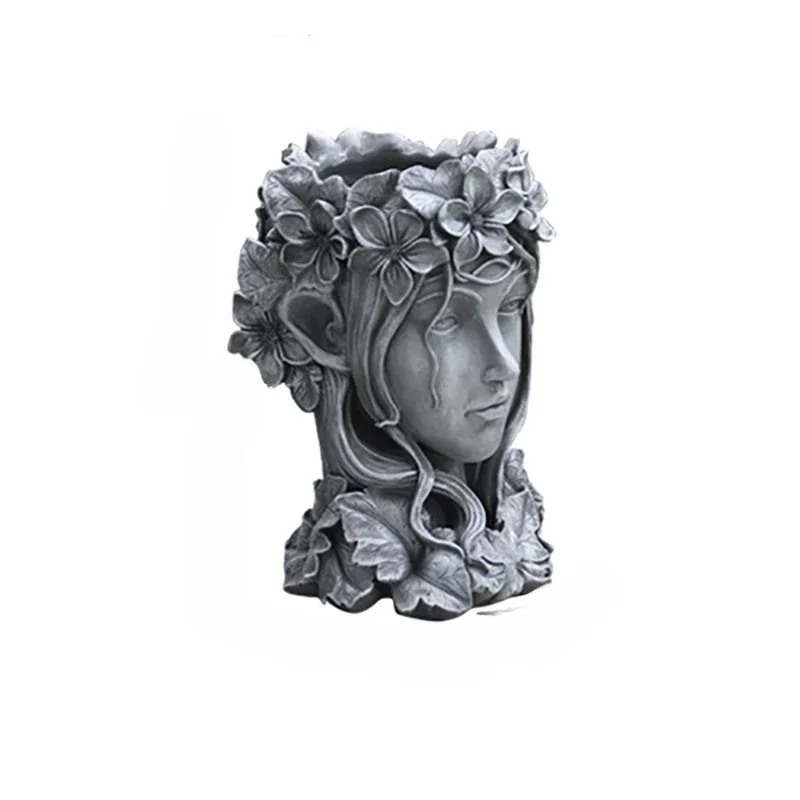 

Portrait Figurines Flower Pot Succulents Flowerpots Vines Plants Garden Pots Planters Resin Desktop Ornament Home Garden