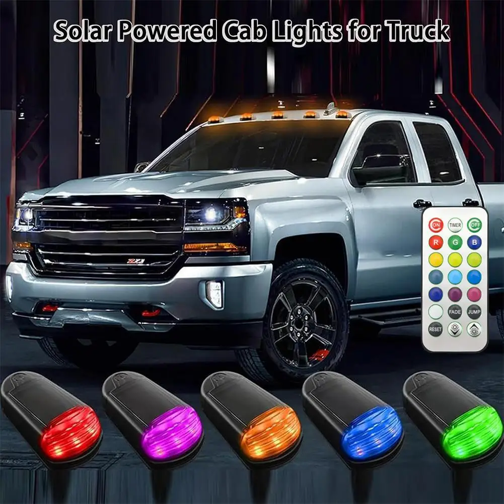 New Car Dome Light Modified Warning Light 3 LED Solar Application Control Wireless Roof Light Truck Safety Driving Light