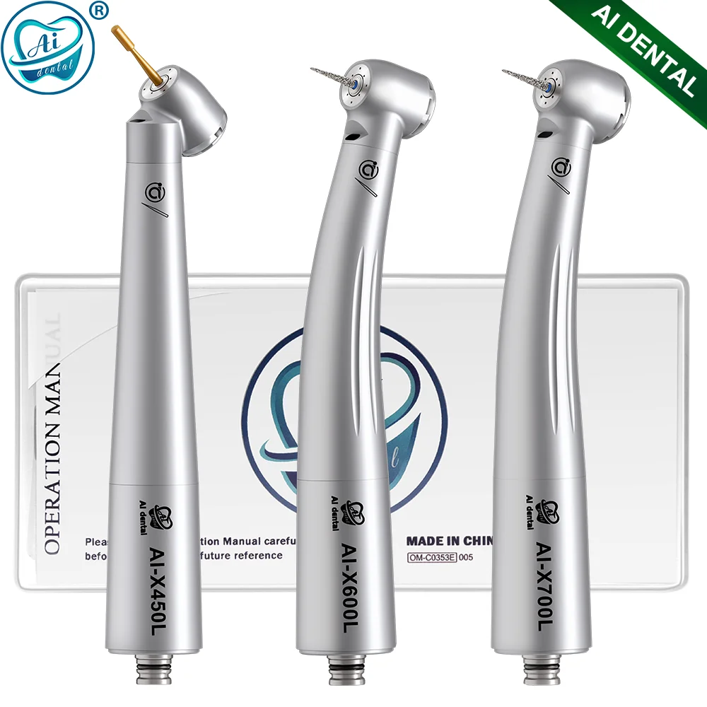 

Dentist Equipment Stainless Steel High Speed Handpiece Dental Air Turbine N-Coupling with Led Fiber Optic