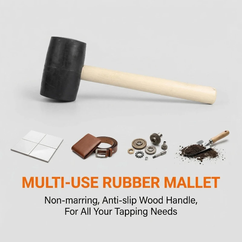 1Pcs Install Rubber Hammers - Large and Medium-Sized Rubber Hammers for Decorating Wooden Floors, Laying Floor Tiles
