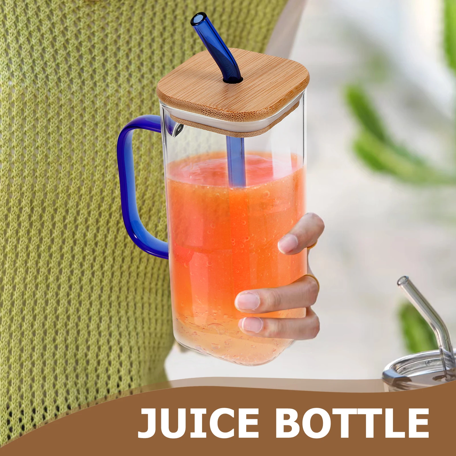 

1 Set Water Lidded Juice Beverage Drinking Cold Drinks With Straw Tea Tumbler Iced Coffee Juice Bottle Cup For Kitchen Small