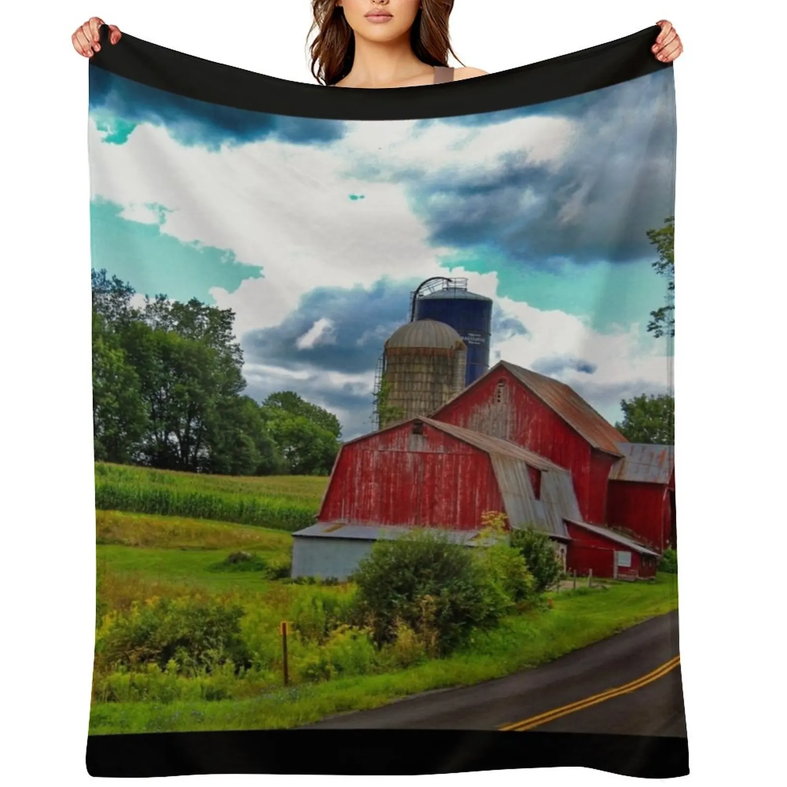 Country barn Throw Blanket Sofa Throw Soft Big valentine gift ideas Blankets Sofas Of Decoration Blankets