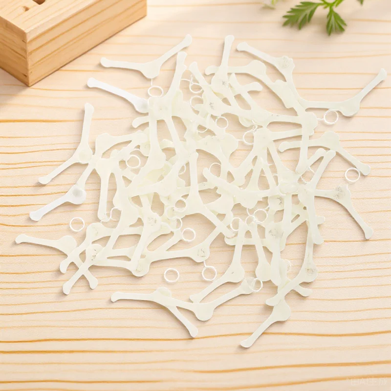 

100Pcs Plastic Mini Hangers for Storage Strong Retro Design Smooth Surface Easy Hanging Perfect for Room Decoration