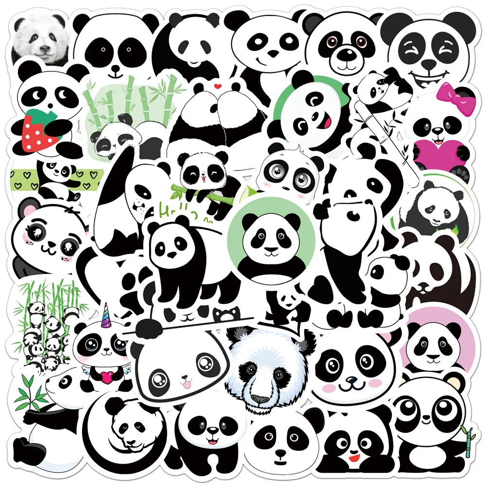 

10/25/50 шт., наклейки с милой пандой, граффити для водонепроницаемого DIY, скрапбукинга, телефона, ноутбука, гитары, чемодана, автомобиля, скейтборда, бутылки