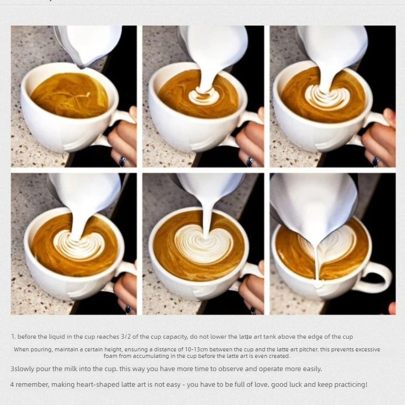 Milk Frothing Pitcher Coffee Milk Frother Jug Stainless Steel Nespresso Cups For Latte Art Barista Coffee Accessories Easy Clean