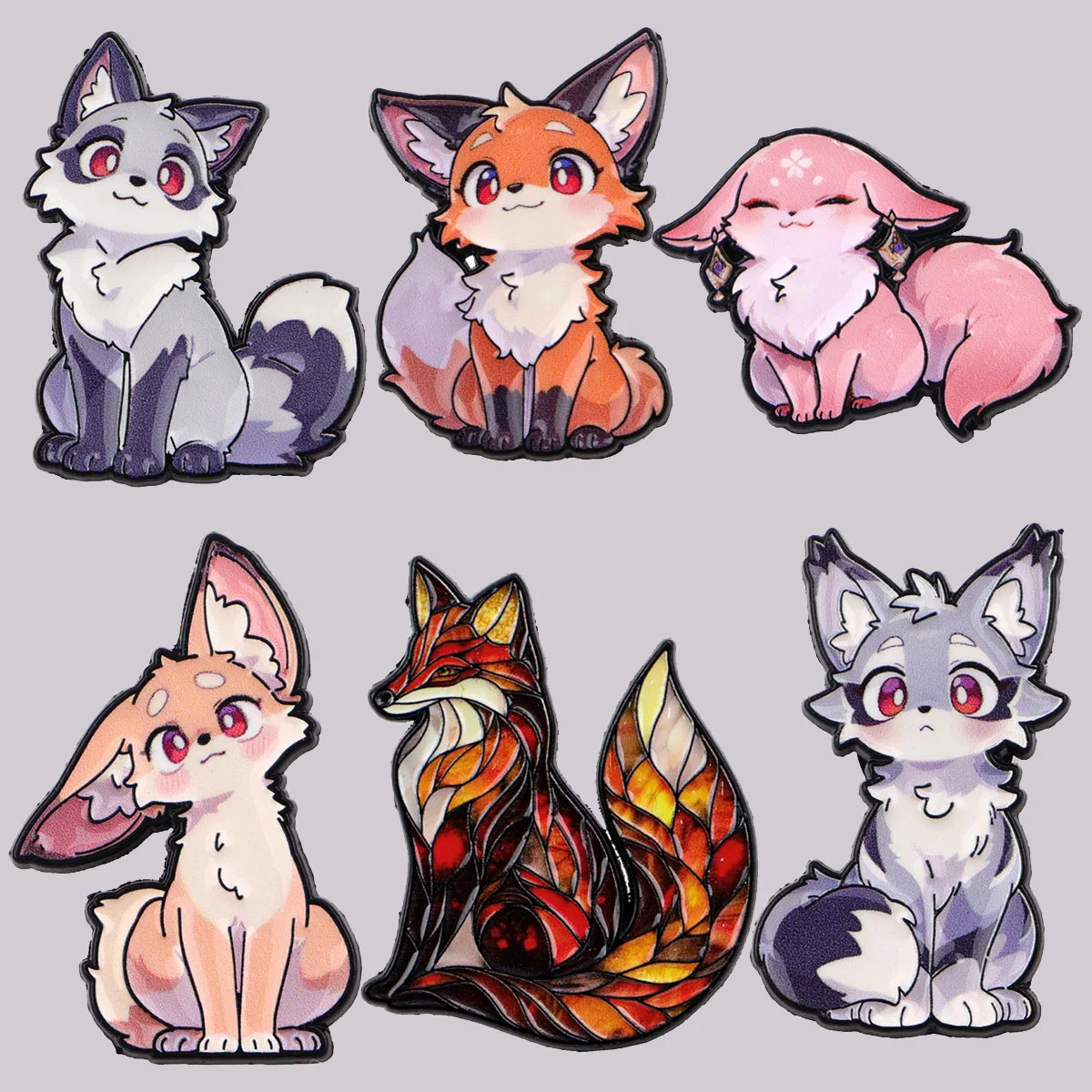 Fox Enamel Pin Cartoon Brooch Pines Lapel Pins Art Badge on Backpack Clothing Accessories Animal Jewelry Friends Gifts