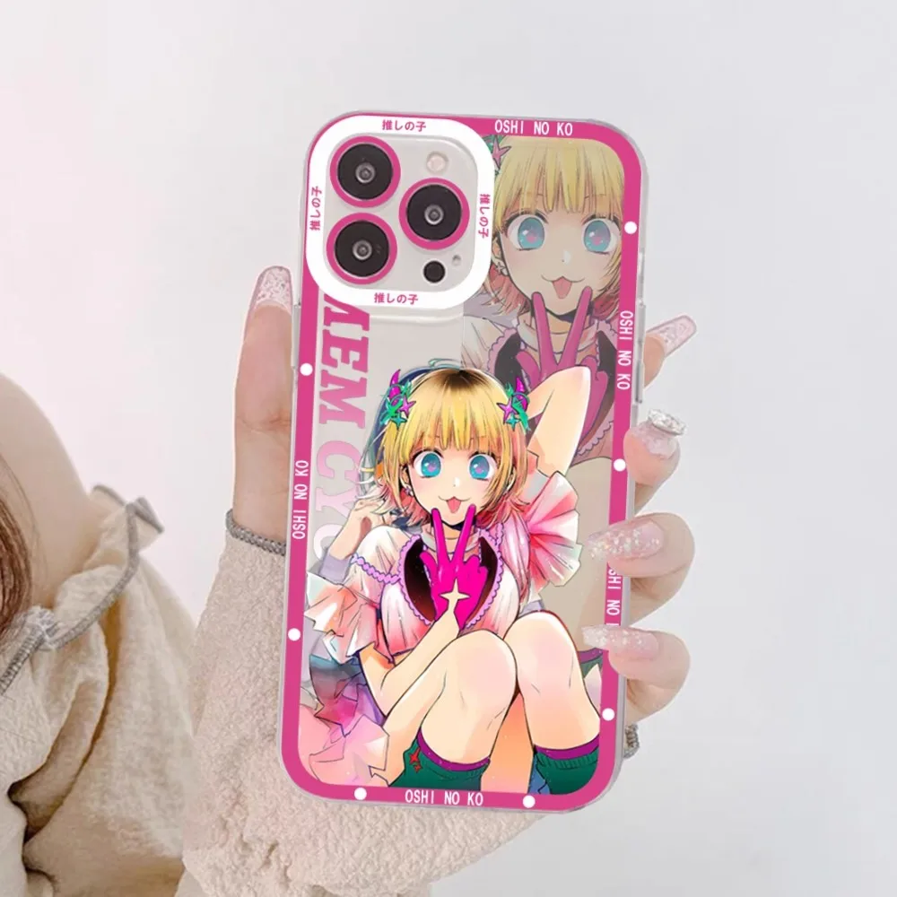 Oshi No Ko Anime Ai Hoshino Girl Phone Case For Samsung S 20 21 22 23 lite plus ultra Clear Mobile Cover Funda