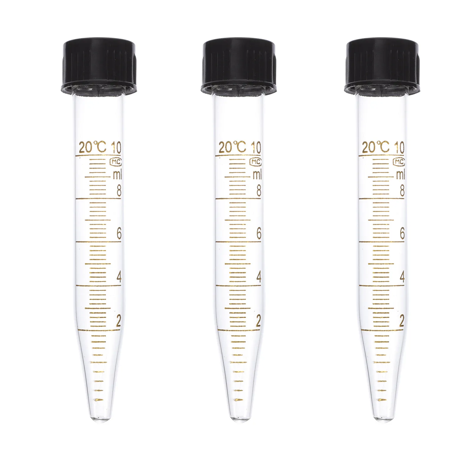 3Pcs Glass Centrifuge Tubes 10Ml Screw Cap Transparent Laboratory Supplies Tubes Accurate Measurement Scale Scientific