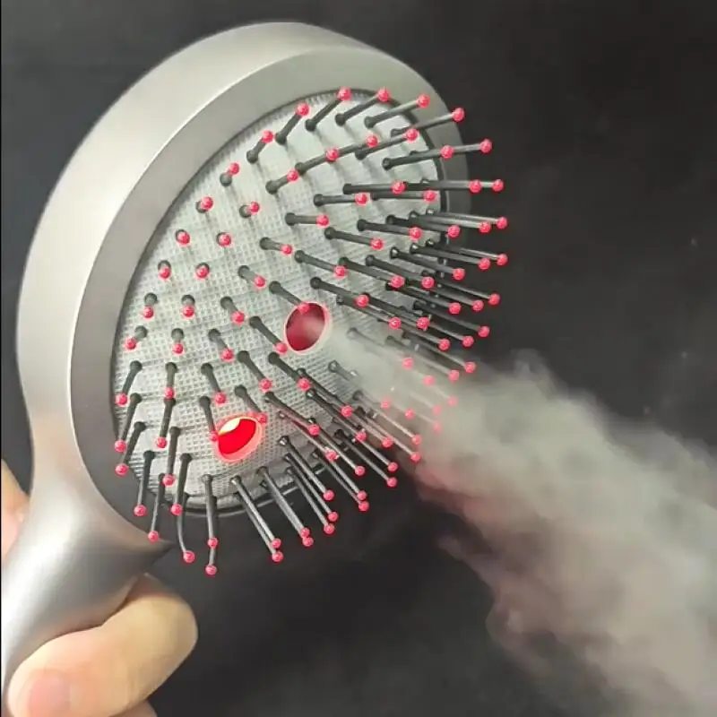 Digital Electric Vibration-Red light Massage Comb Hair Care Spray Massage Comb Essential Oil Brush Spray Air Cushions Massage