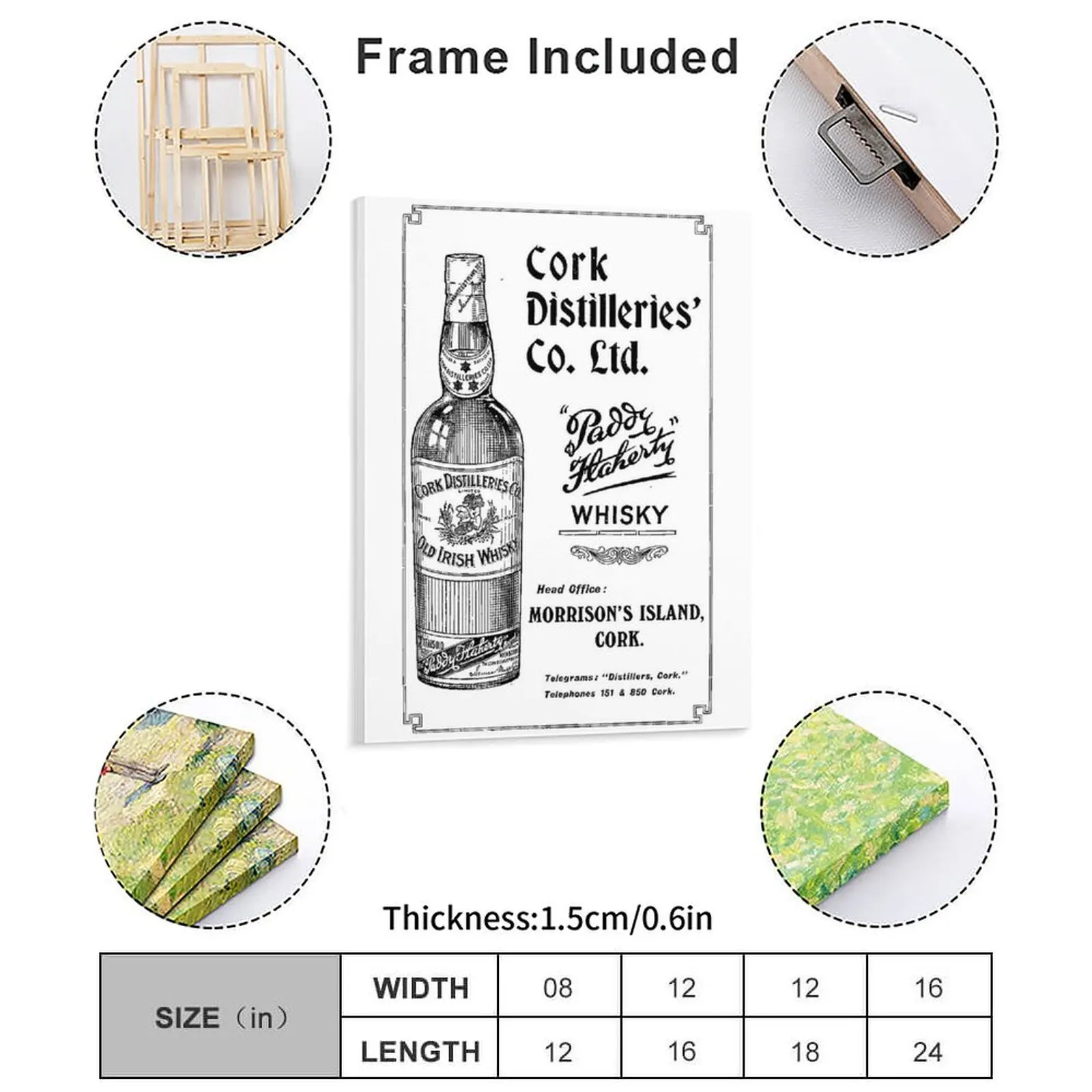 BOURBON Is A Vegetable 51 corn by law Baileys CreamIrish Irish whiskey Canvas Painting Funny Designing Framed Wall Paintings