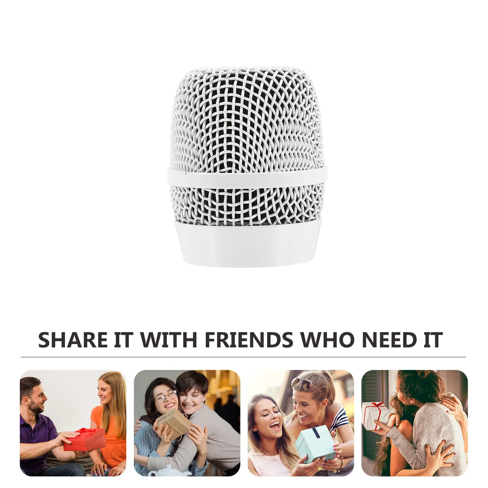 

Metal Microphone Grille Replacement Durable Ball For Mic High Hardness Wearproof Mesh Head Accessory Mic Replacement Ball