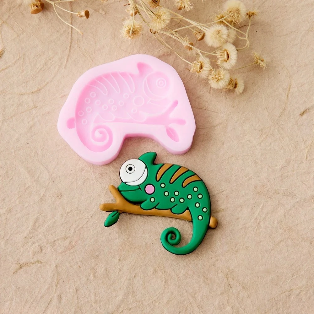 VERIDIAN Cartoon Animal Series Silicone Molds Cow, Frog, Fox, Tiger Fondant Chocolate Mould Baking Accessories Cake Decoration