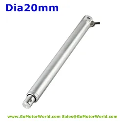 Customized Dia20mm tubular linear actuator adjustable stroke 12V 24V DC 100N 10KG 22LBS lift 12mm/s speed free shipping