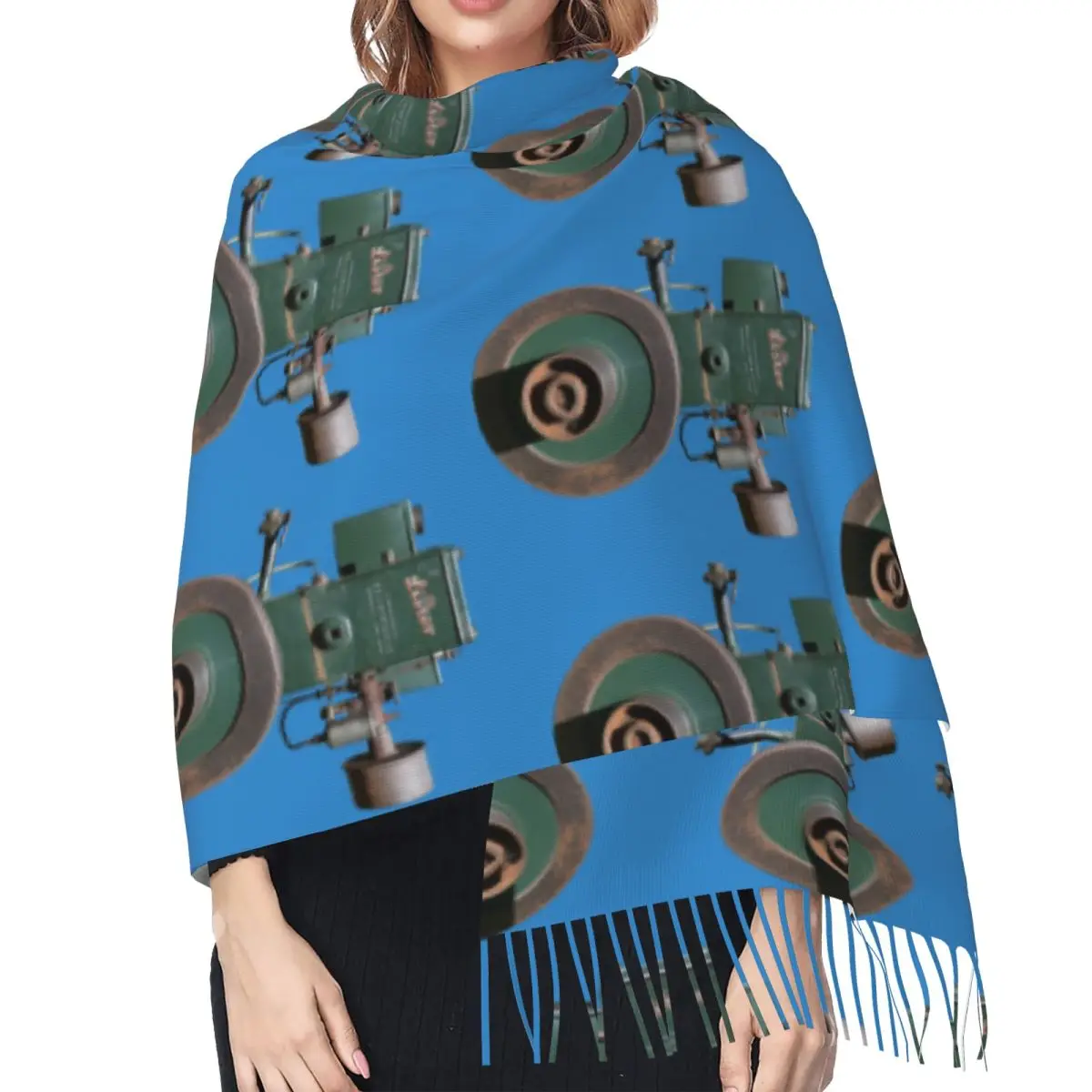 وشاح The Lister D أوشحة شرابة للنساء شالات دافئة ناعمة ويلتف شال طويل للخريف والشتاء