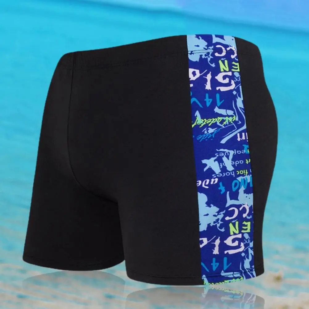 Men Swimming Trunks One Size Swimming Shorts Contrast Color Swimming  Chic Plus Size Swimming Trunks