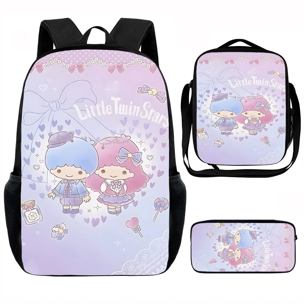 

Cute L-little T-twin S-stars School Backpack with Lunch Bags ,Pencil Bags ,School Bags for Boys Girls Best Gift