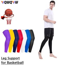 1 pz maniche lunghe gamba a compressione maniche lunghe al ginocchio elastico sportivo lungo per uomo donna in esecuzione basket calcio