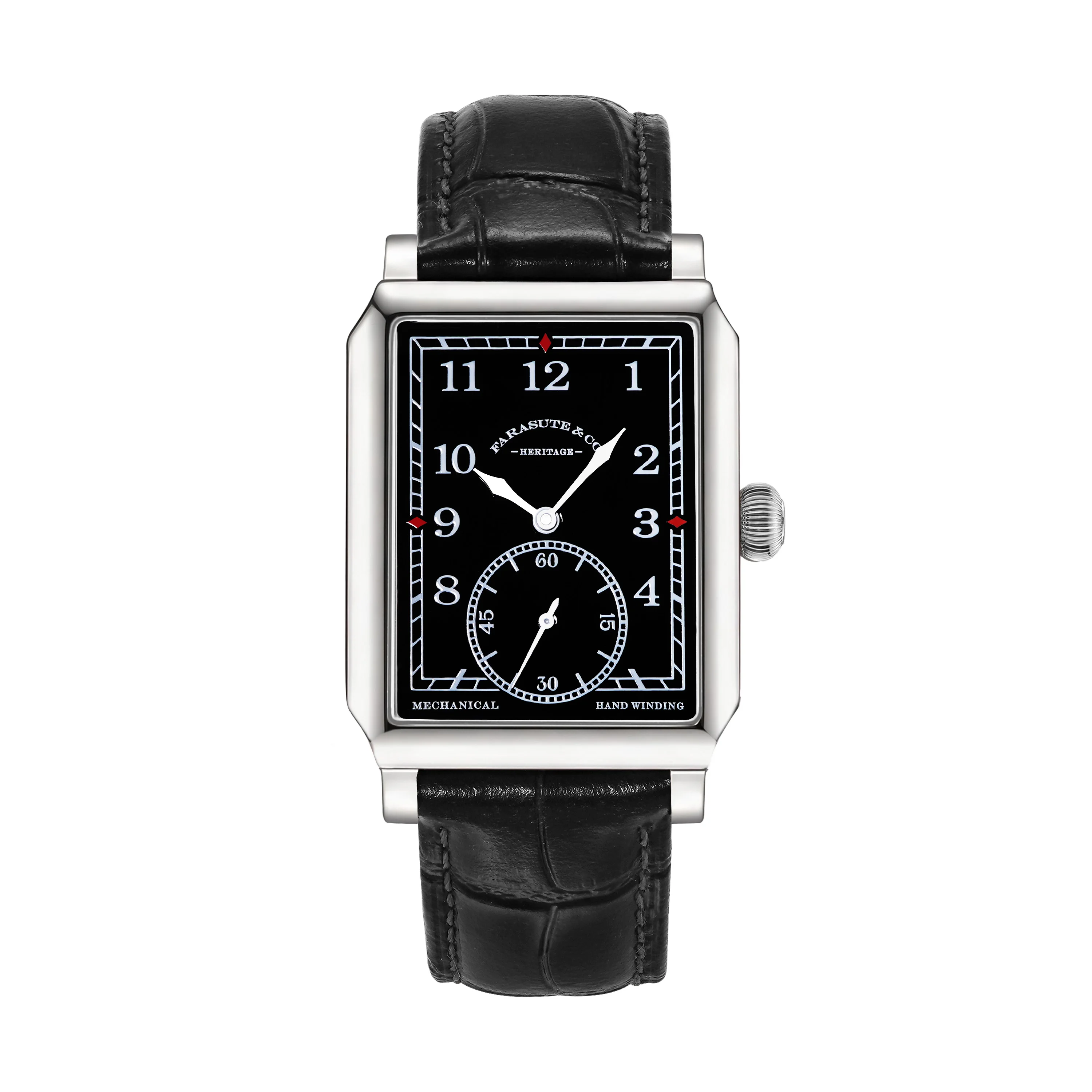 FARASUTE 2026 Neue Retro-Armbanduhren für Herren, Lässige Manuelle Quadratische Individualisierte Mechanische Uhr mit Saphirglas