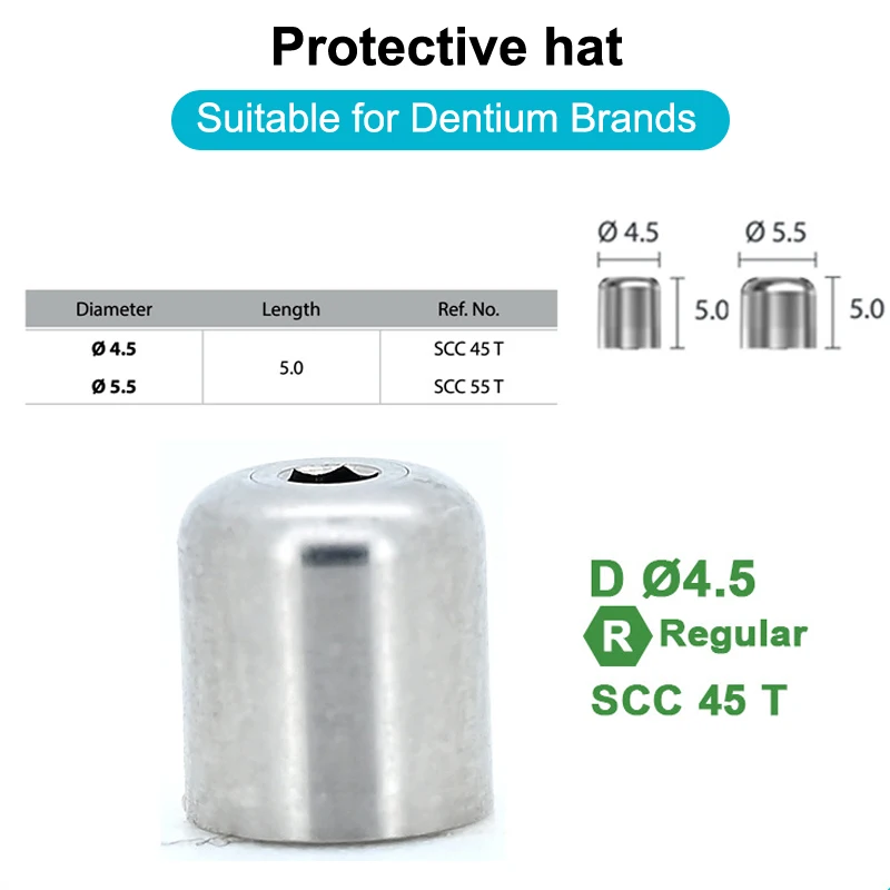 

Стержень для переноса немедленной реставрации с защитным колпачком и прямоугольным титановым основанием, аксессуары для зубных имплантатов