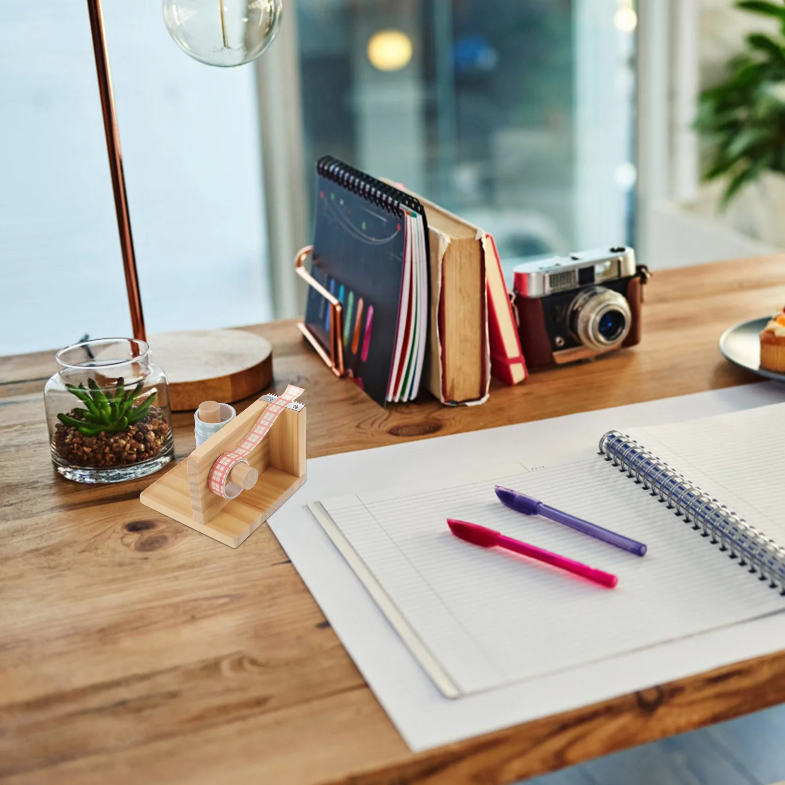 

Portable Tape Dispenser Household Tape Cutter With Transparent Window Compact Lightweight Design For Office School Art Projects