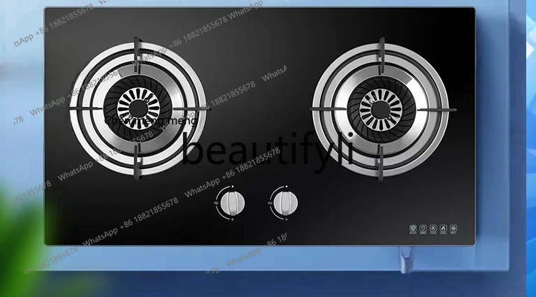 New arrive Glass natural gas ignition stove Embedded liquefied gas stove Desktop large fire stove