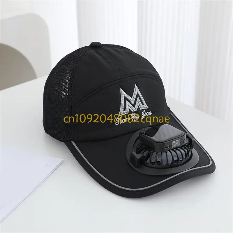 

USB Chargeable Solar Powered Fan Hat with 3 Wind Modes Baseball Cap for Hot Weather and Outdoor Camping Climbing Use