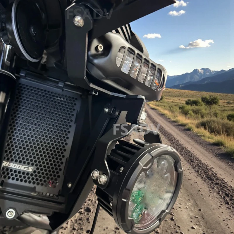 R1300GS ADVENTURE Motorcycle Fog Lights Auxiliary Brackets For BMW R1300 GS ADV R1300GSA 2025+ Driving Lamp Spotlight Bracket
