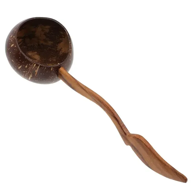 Water Bathing Shell Ladle Spoon Bathroom Wooden Household 1pc Long Scoop Coconut Handle