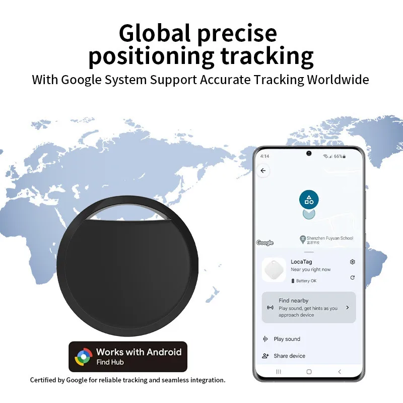 Воздушные метки Android Bluetooth Tracker Tag Работа с приложением Google Find Hub Smart Search Locator Tracking Device Поиск предметов для ключей