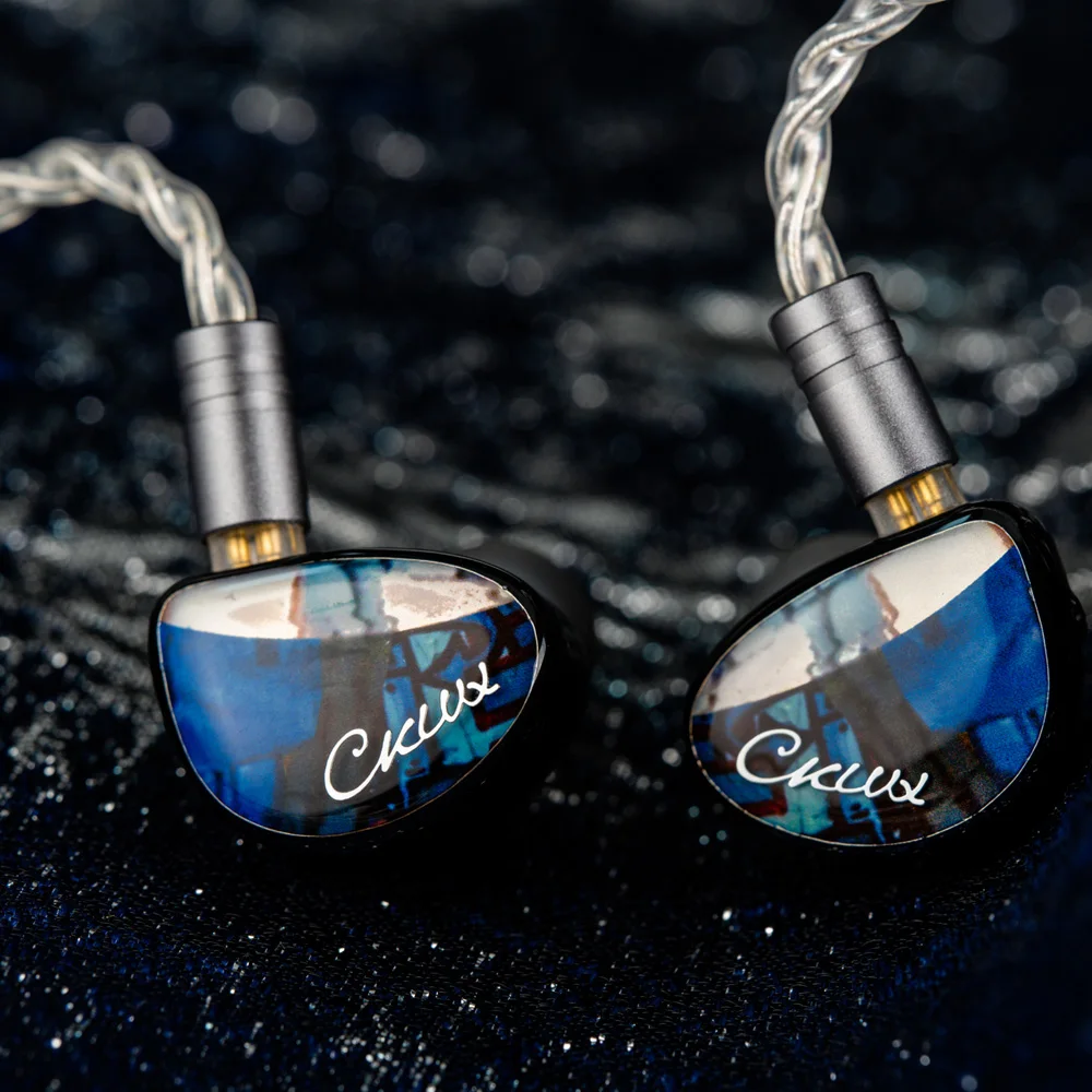 Headphone In-Ear kabel Hybrid seimbang, Earbuds olahraga CKLVX peredam kebisingan Monitor In-Ear