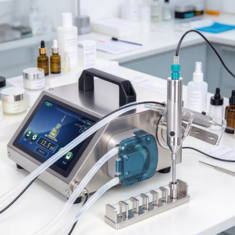 Handheld Peristaltic Pump, Automatic Liquid Filler for Perfume, Essential Oil, Lab Bottles, 110V/220V
