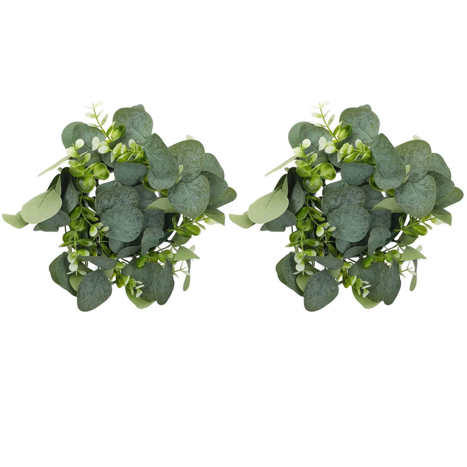 

2Pcs Small Fake Wreaths Decorative Holder Eye Catching Realistic Design Suitable Most Home Styles Party Table