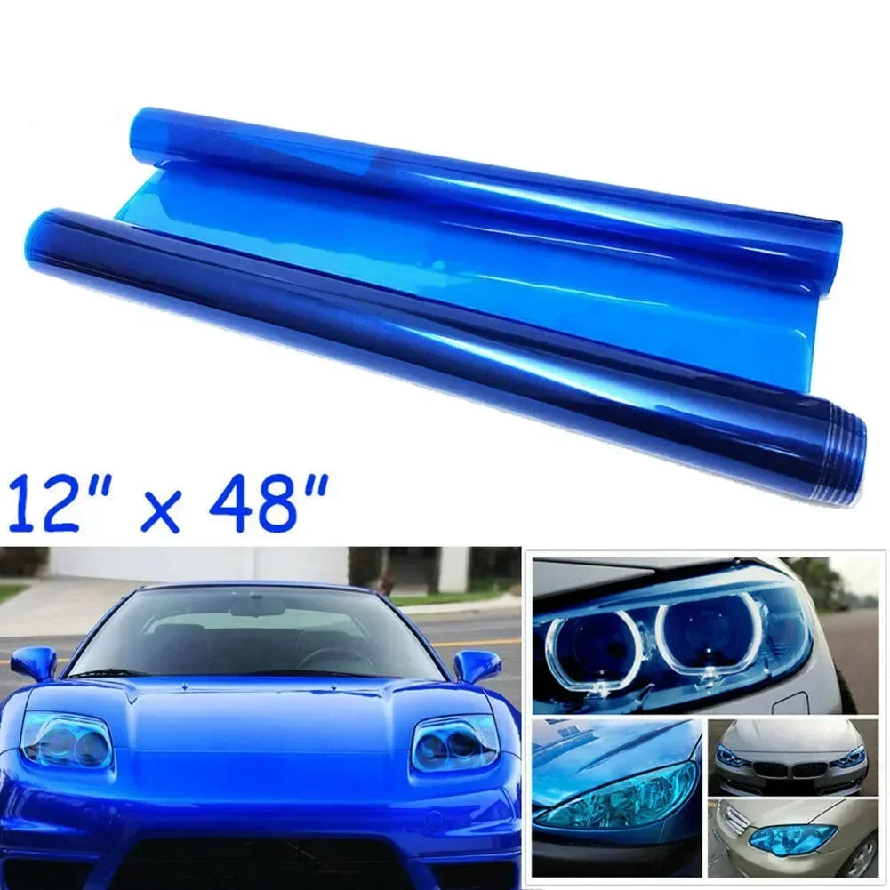 Wrap Lamp Film 120*30 CM 12x48 "Inch Blauwe Film Mistlamp Overlay Tint Universele Vinyl gloednieuwe Duurzaam Hot Koop