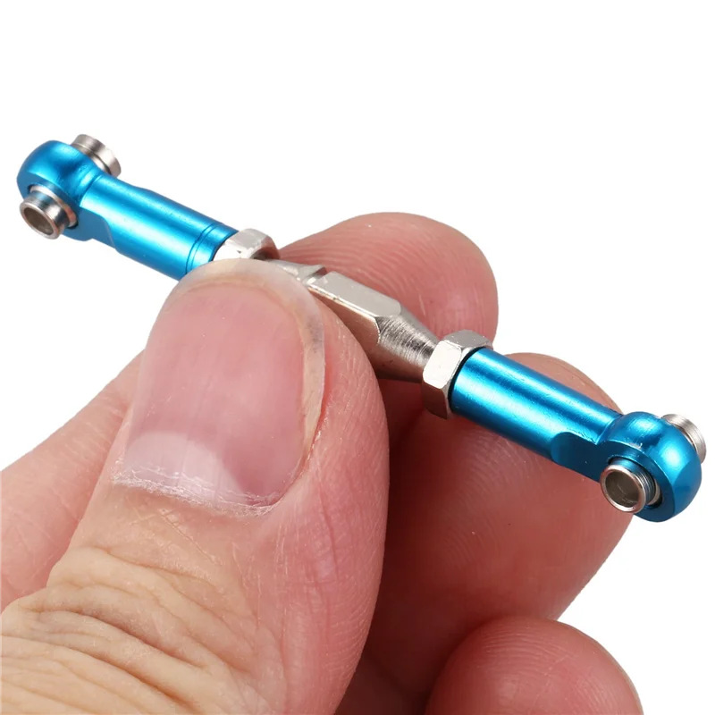 

YSUN-21X для Wltoys 144001 1/14, запасные части для радиоуправляемого автомобиля, металлическая тяга для сервопривода, набор рулевых тяг, синий