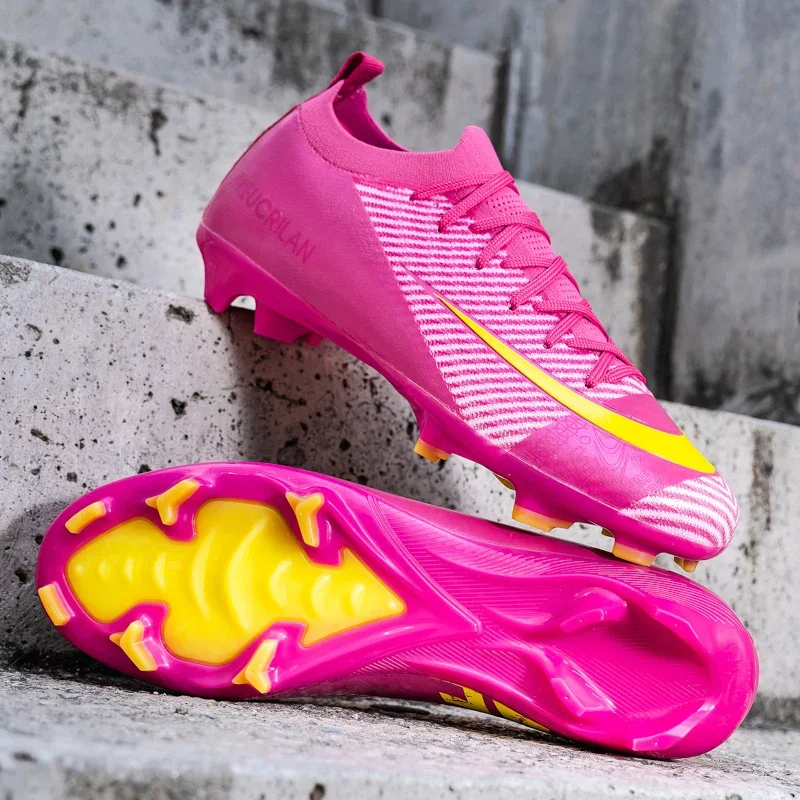 

Футбольные бутсы для мужчин, футбольные бутсы с длинными шипами, профессиональные бутсы для быстрого футбола, кроссовки для тренировок на траве, нескользящие матчи